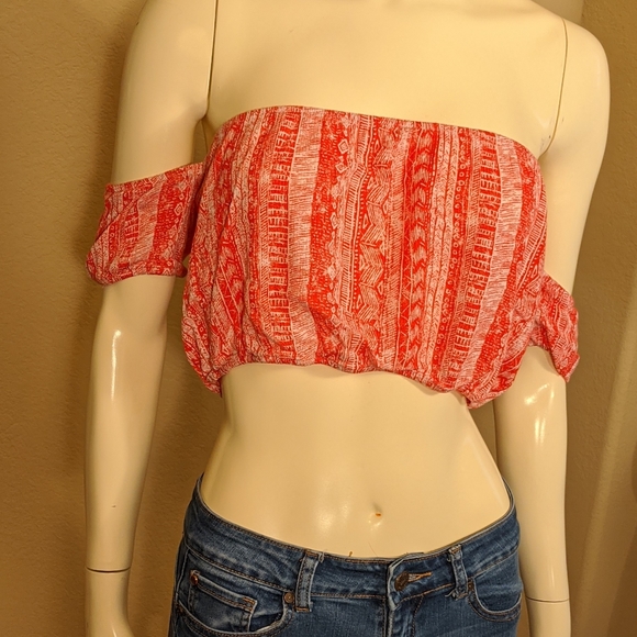 Forever 21 Coral Beachy Top peplum Blouse - Picture 2 of 5